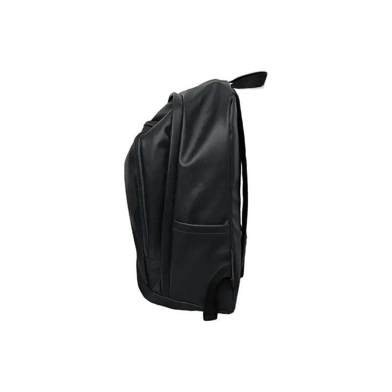 Slazenger Minimalist Soft Leather Travel Student Backpack Unisex Black/White Dark Brown-1