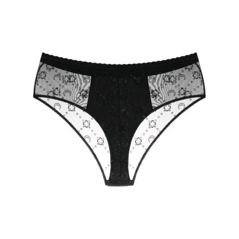 Marine Serre Logo Waistband Mesh Briefs-0