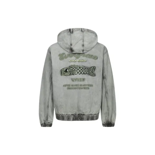 EVISU Denim Jackets Men Denim Green