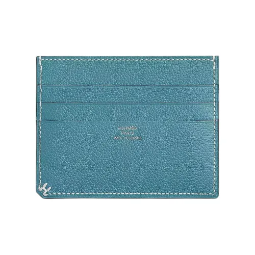 HERMES Card Holders D2 NEW BLEU JEAN New Denim Blue