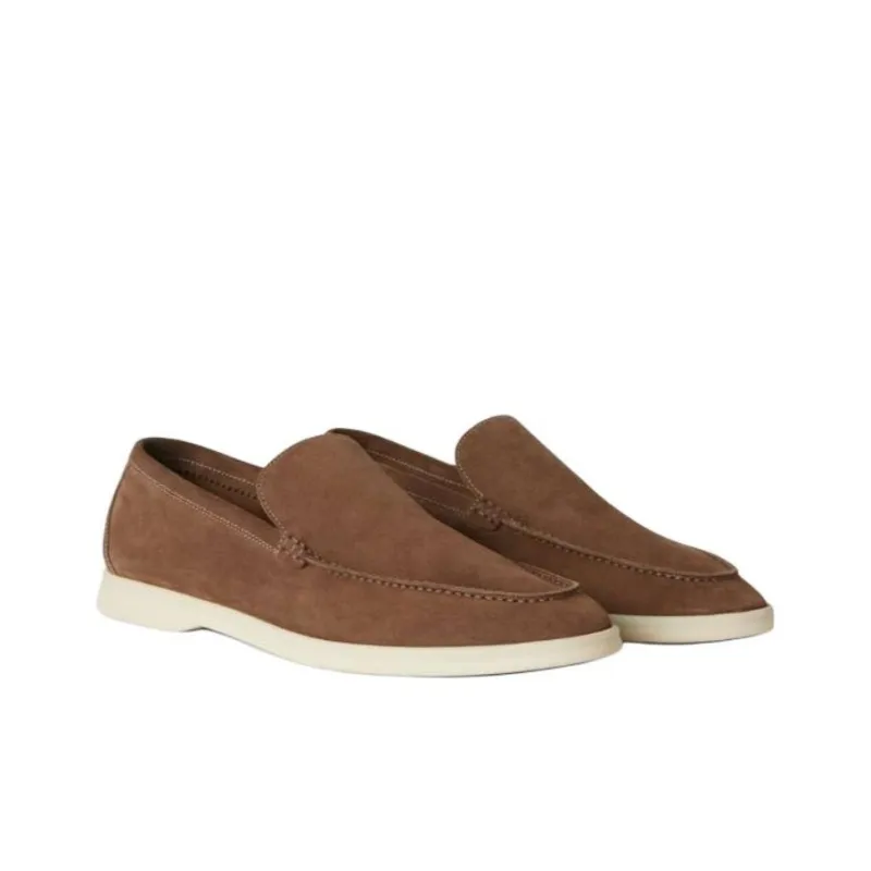 Loro Piana Summer Walk Loafers Men's Brown-3