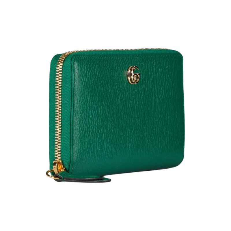 GUCCI GG Marmont Leather Wallet Women's Green-1