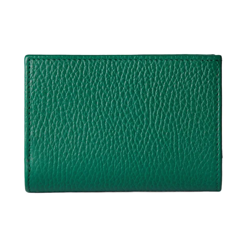 GUCCI GG Marmont Leather Card Holder Wallet Women's Green-2