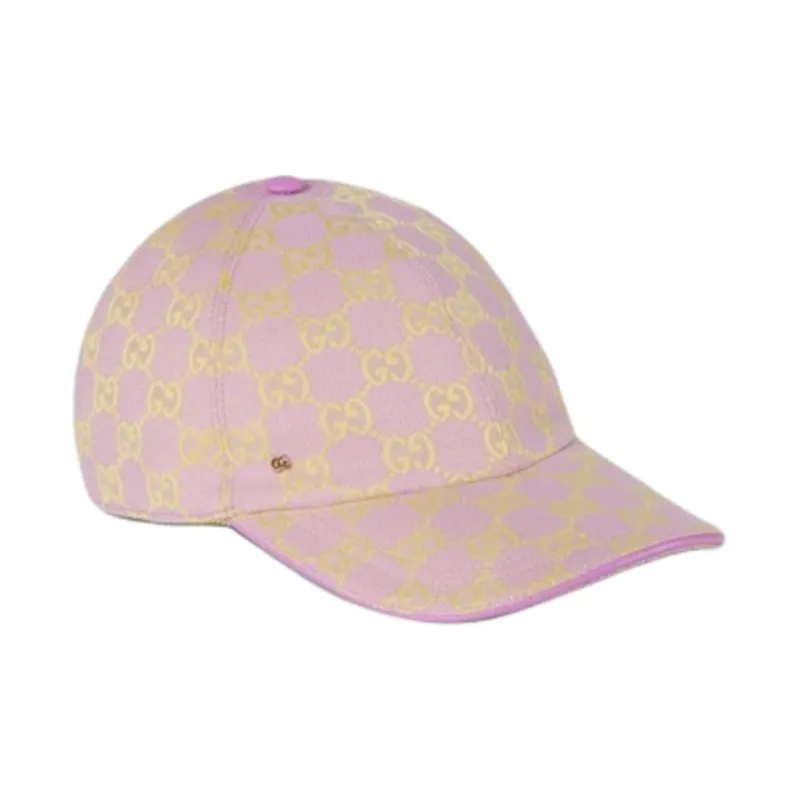 GUCCI Canvas Baseball Caps Women's Pink-1