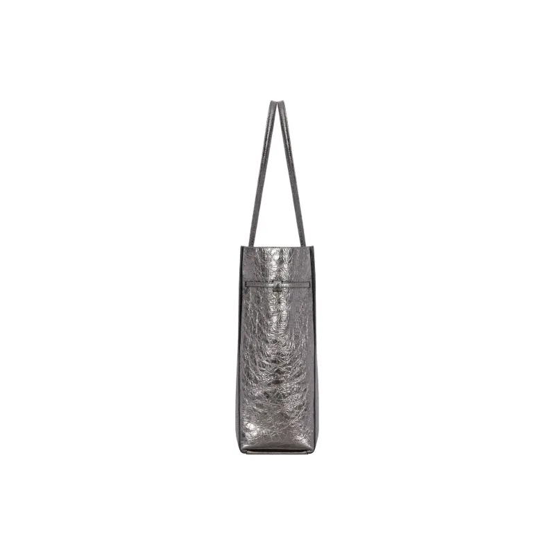 Givenchy Voyou Lambskin Tote Bag Shopping Bag Shoulder Bag Handbag Medium Size Women's Silver Gray-2