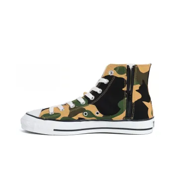 A BATHING APE Bape Ape Sta Hi Stylish Skateboarding Shoes Men's Green