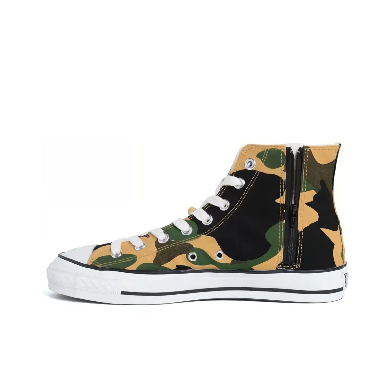 A BATHING APE Bape Ape Sta Hi Stylish Skateboarding Shoes Men's Green-0