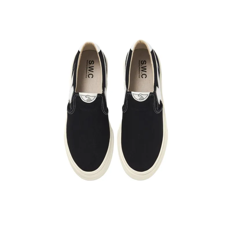 Stepney Workers Club S-Strike Low-Top Skateboard Shoes Unisex Black White-3