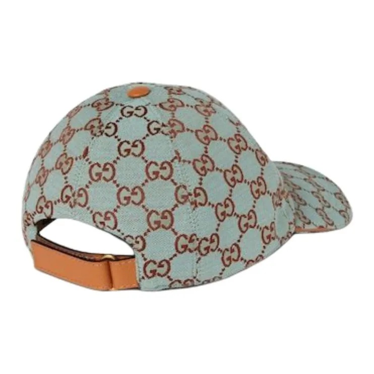 GUCCI Canvas Baseball Caps Women's Green-3