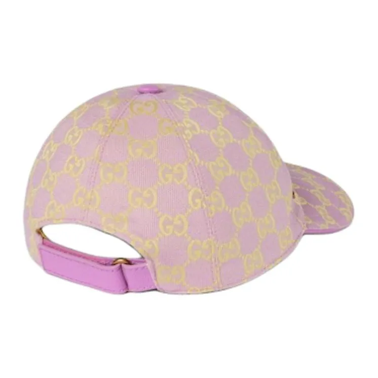 GUCCI Canvas Baseball Caps Women's Pink-3