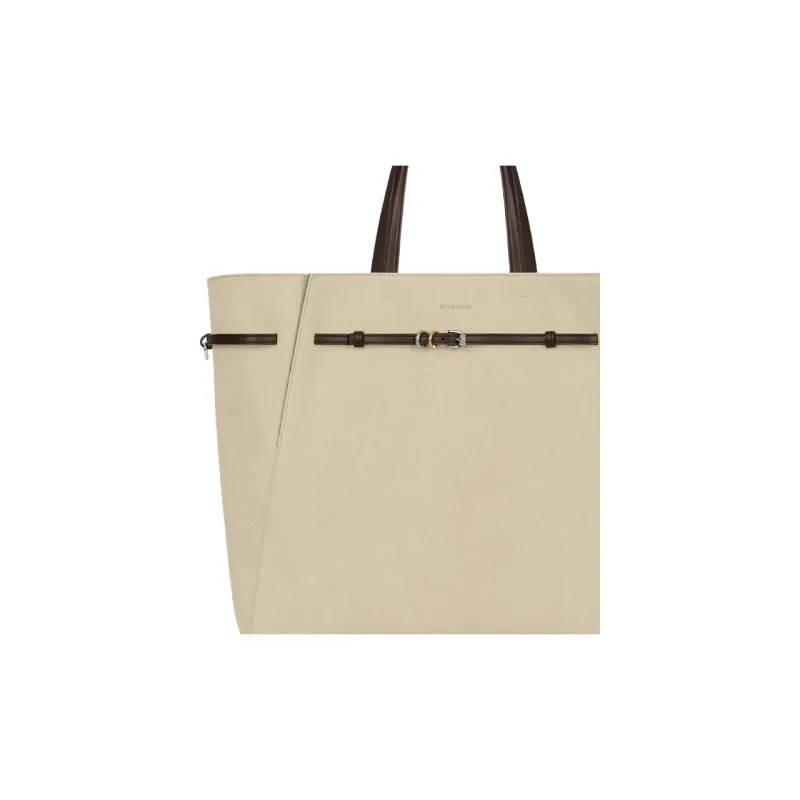 Givenchy Cotton Canvas Tote Bag, Shopping Bag, Handbag Tubas Women's Army Beige-3