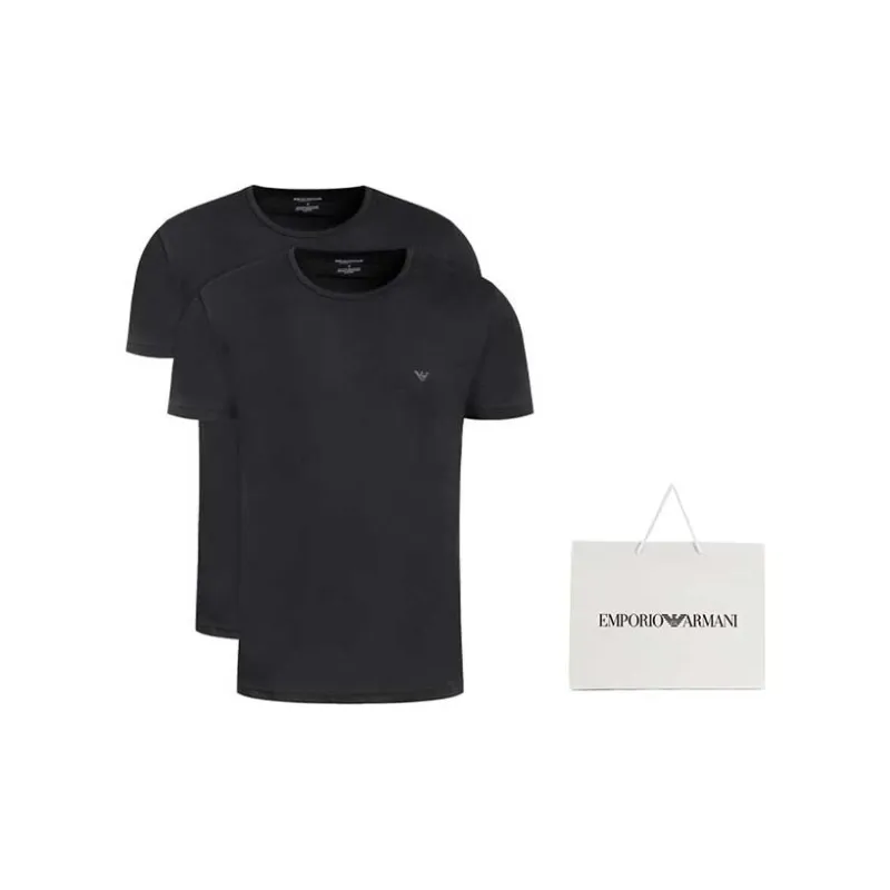 EMPORIO ARMANI T Shirts Men Black 2 Pack-2