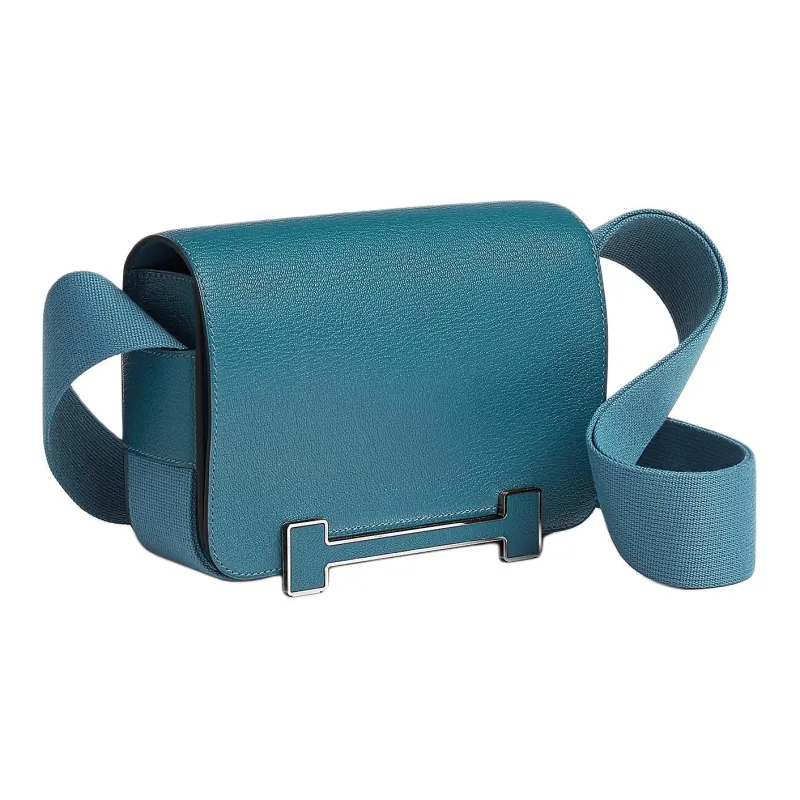 HERMES Geta Mysore Goat Skin Wooden Sandal Bag Crossbody Bag Shoulder Bag Women's D2 NEW BLEU JEAN Denim Blue-1