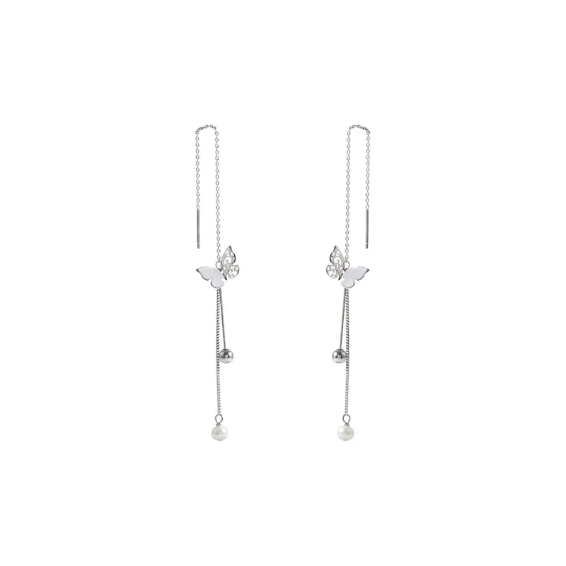 AITAO Foot Silver 990 Drop Earrings Hoop Earrings Women's-0