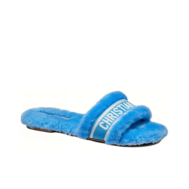 DIOR Chez Moi Quick Dry Slide Slippers Women's Blue-2
