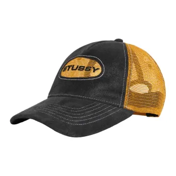 Stussy Low Pro Trucker Cut Out Leather Snapback