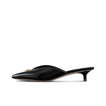 LOUIS VUITTON Stellar Closed Toe Slippers Women's Black