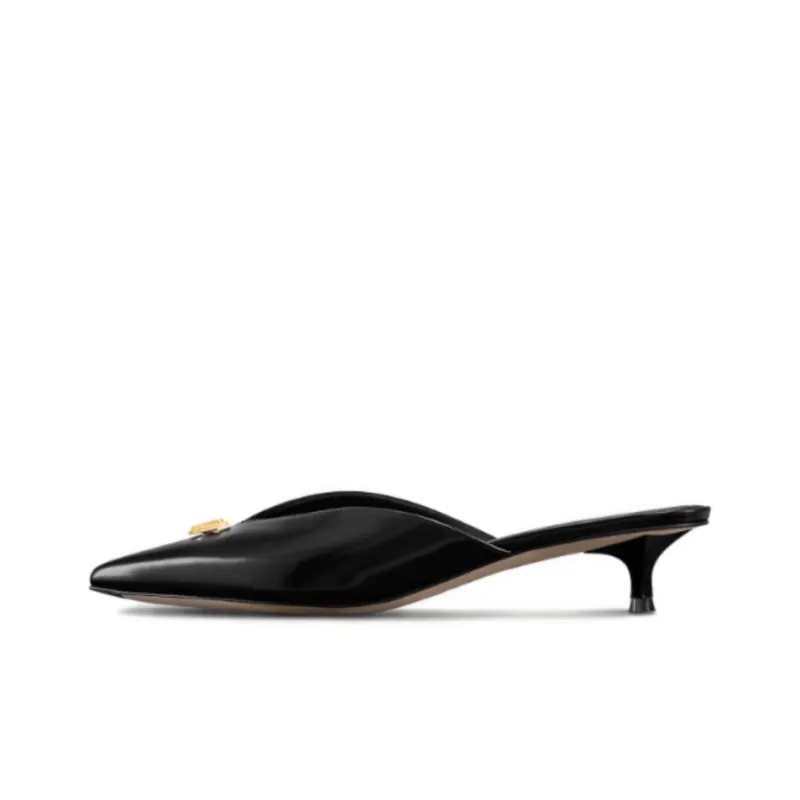LOUIS VUITTON Stellar Closed Toe Slippers Women's Black-0
