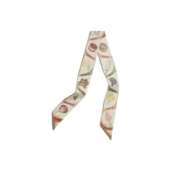 HERMES Silk Scarves Women's Beige Yellow