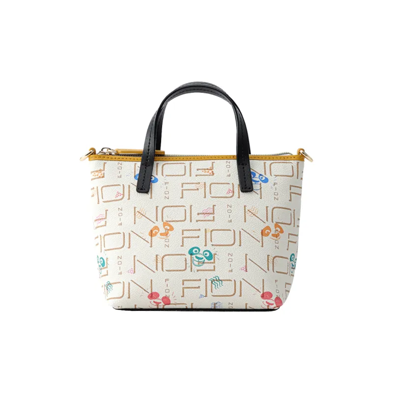 FION Canvas Shoulder Bag Women's Multicolor-8