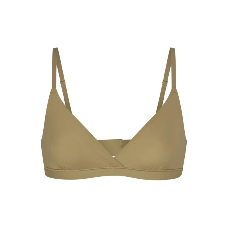 SKIMS FITS EVERYBODY CROSSOVER BRALETTE Bra Women's KHAKI/Khaki-0