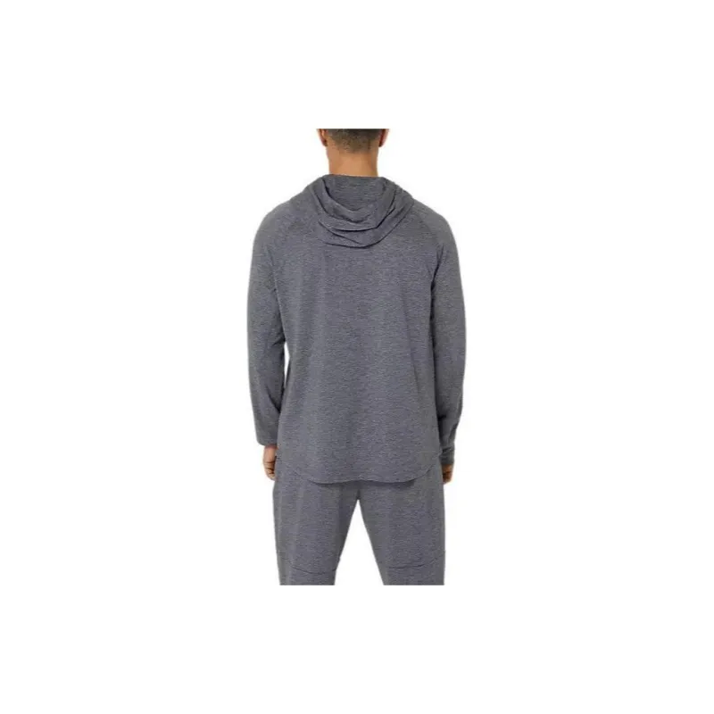 Asics Tech Pull Over Hoodie Sweatshirt Men's Gray-1