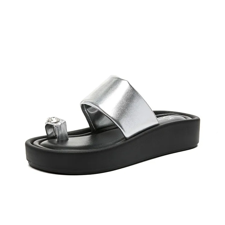 15 MINS Slide Slippers Women's Black/Silver-7