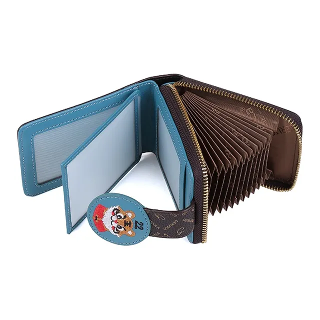 Gorora PVC Card Holder Regular Women's Matcha Green/Moonlight Blue-15