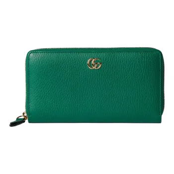 GUCCI GG Marmont Leather Wallet Women's Green