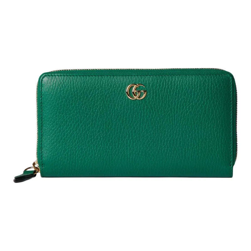 GUCCI GG Marmont Leather Wallet Women's Green-0