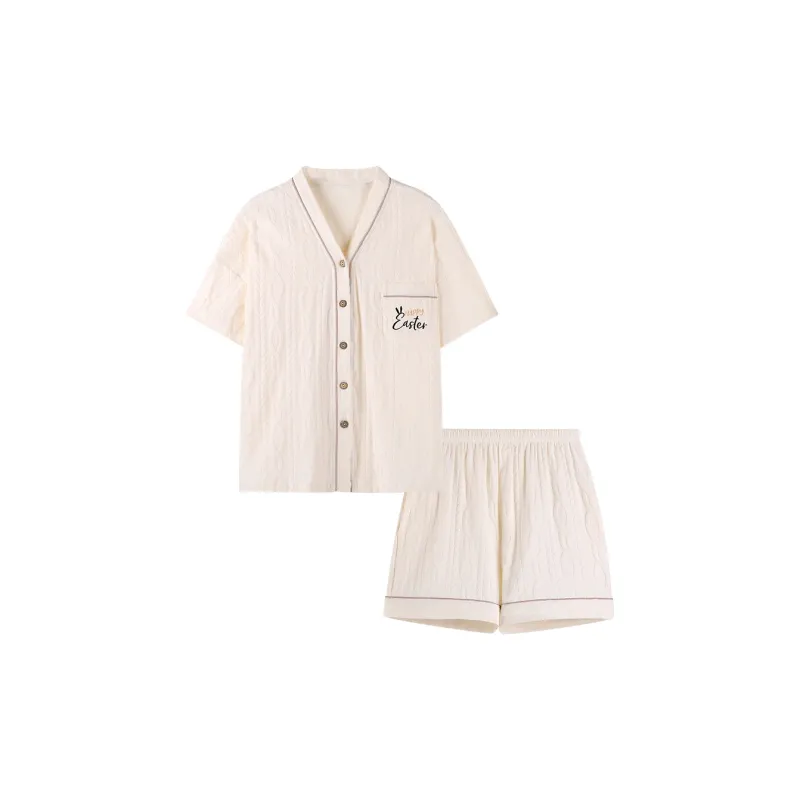 Follow The United States Pajama Set Women's Ecru-0