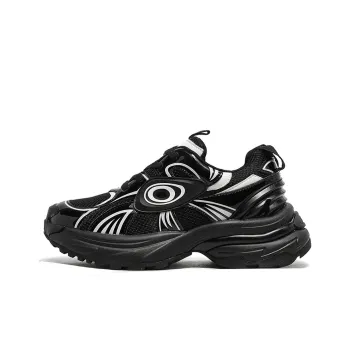 NICESS Moisture-wicking Low-Top Chunky Sneakers Unisex Black