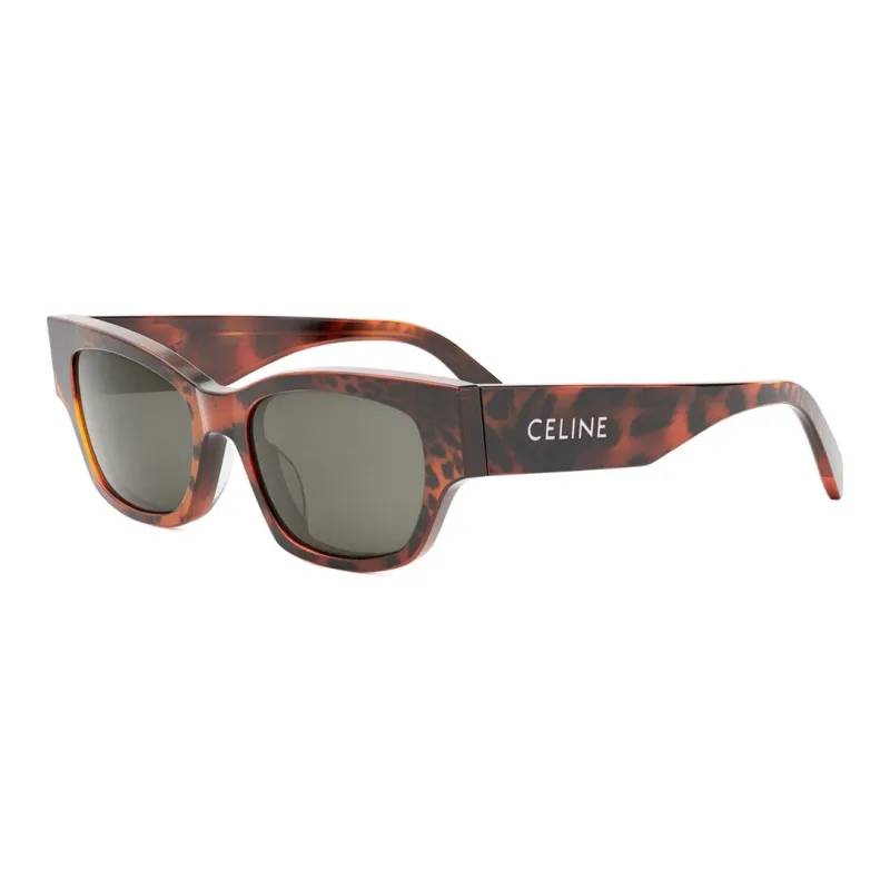 CELINE Plastic Irregular Shape Sunglasses Unisex Brown-0