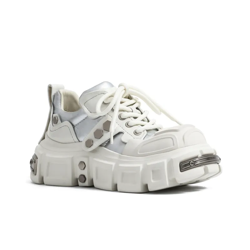 VINYVIOLA Ugly Anti Slip And Wear Resistant Height Increasing Low Top Loafers Women's-17