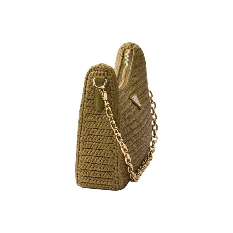 PRADA Re Edition Nylon Shoulder Bag Crossbody Bag Mini Women's Olive Green-4