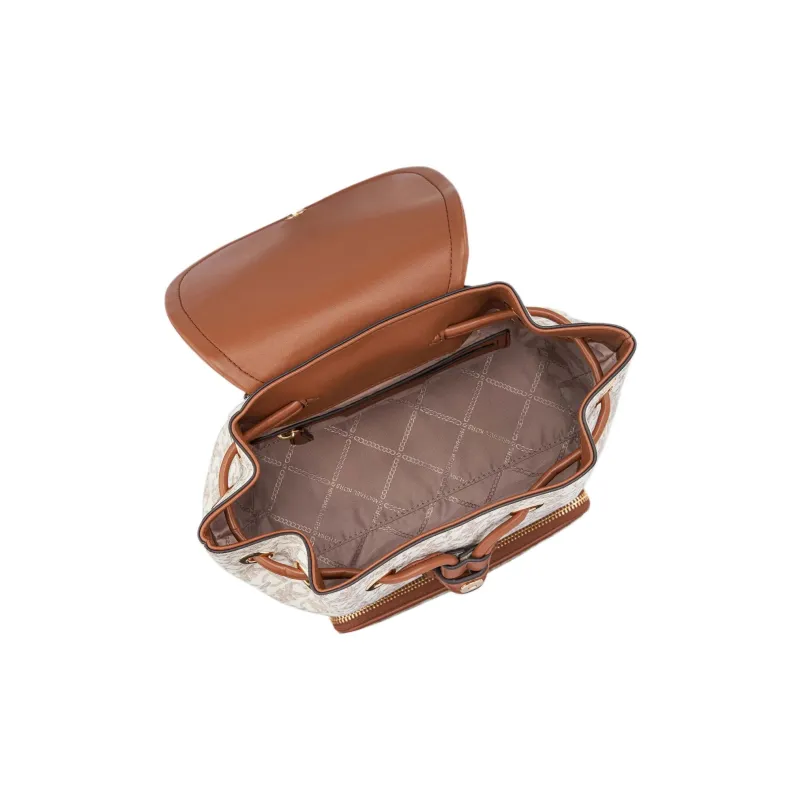 MICHAEL KORS Artificial Leather Backpack Trumpets Women's Vanilla White & Acorn Brown-2