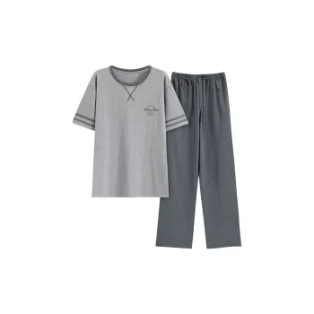 Mulong Family Pajama Set Men's Light Gray