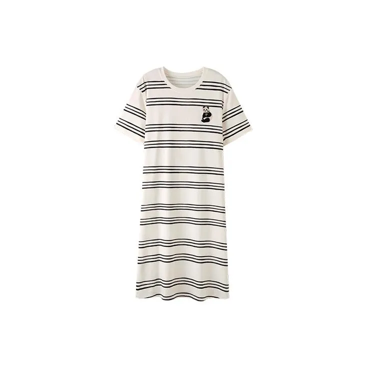 JINGYUN Nightgown Women's Jade Fat White-0