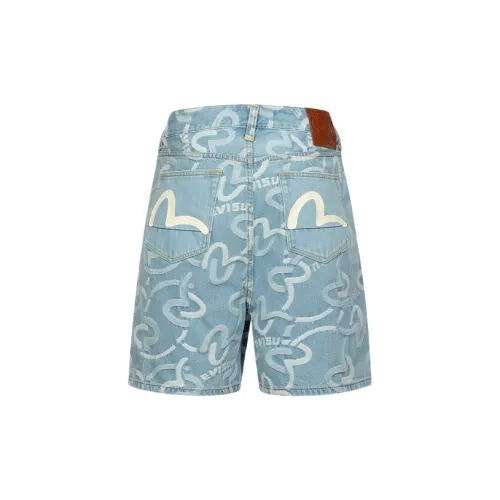 EVISU Denim Shorts Men Denim Blue All Over