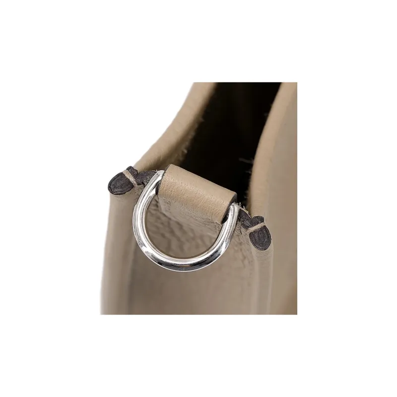 HERMES Evelyne Clemence Cow Leather Shoulder Bag, Crossbody Bag Mini Women's Marfa Beige-7