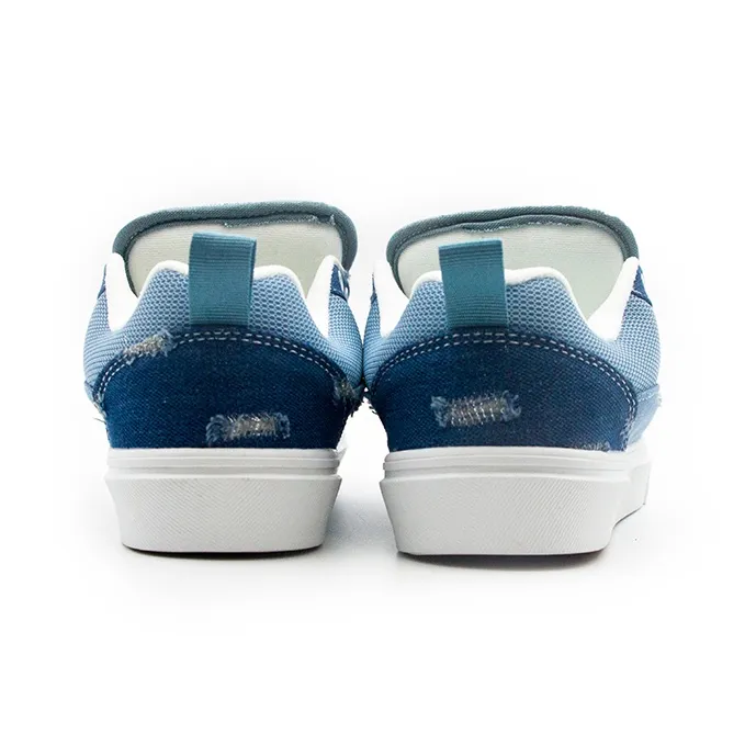 I'm Shopping Anti Slip Wear Resistant Low Top Skateboard Shoes Unisex Blue-4