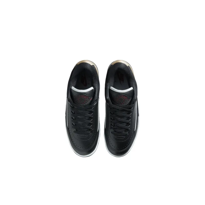 Jordan 2 Retro Low Black Metallic Gold Women's-3