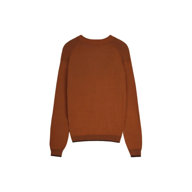 Maison Kitsune Henley Fox patch Jumper-1