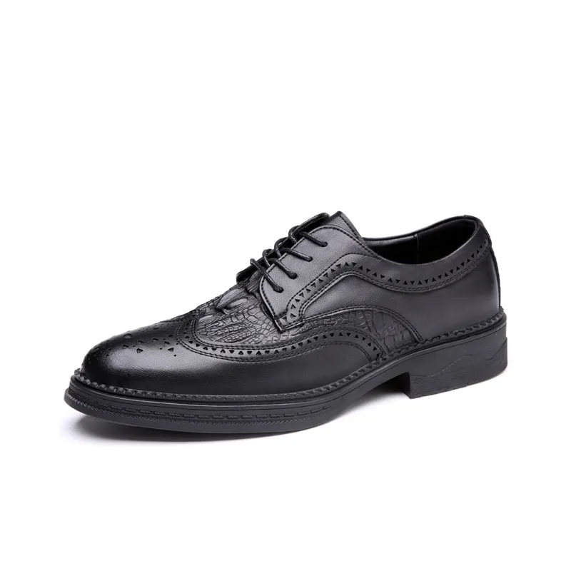 ZUWUDONG Dress Shoes Men Low Top Black-0