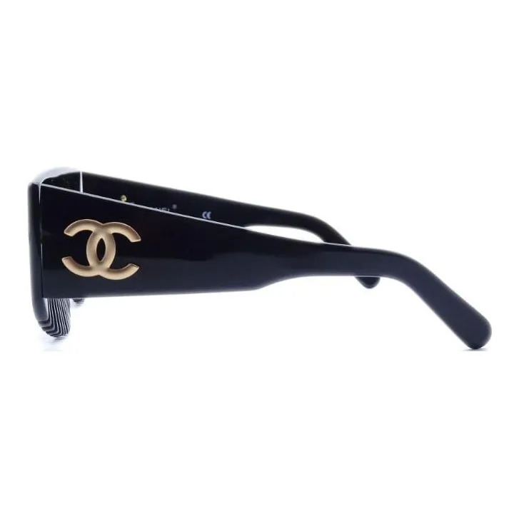 CHANEL 1990 2000s Hair Comb Oversize frame Sunglasses-2