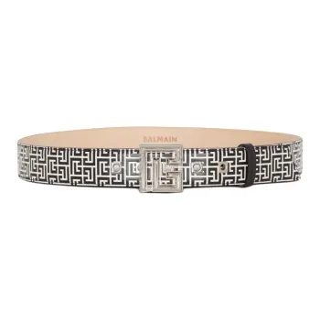 BALMAIN Monogrammed Embossed Pb Belt