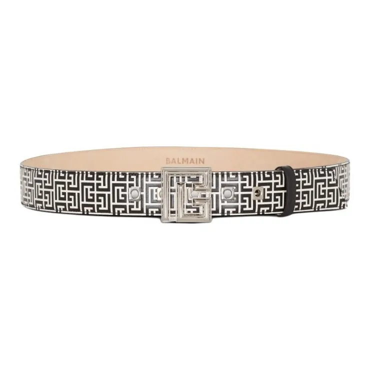 BALMAIN Monogrammed Embossed Pb Belt-0