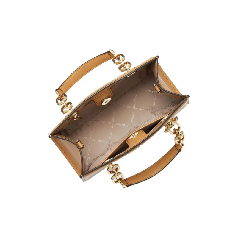 MICHAEL KORS Split Cow Leather Shoulder Bag, Crossbody Bag, Handbag Trumpets Women's Peanut-2