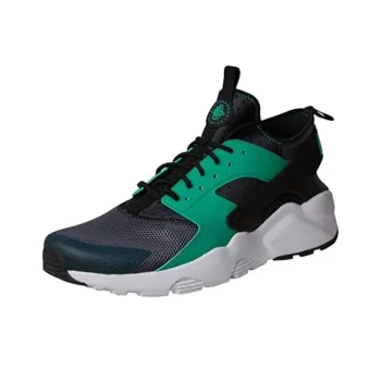 Nike Air Huarache Cushioning Slip Resistant Low Top Running Shoes Men's Black White Green