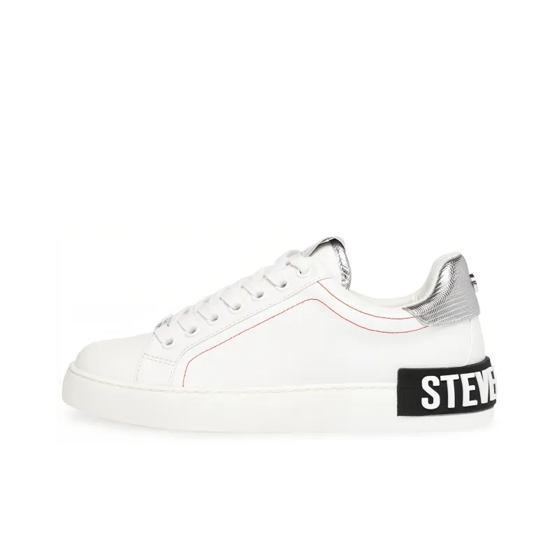 STEVE MADDEN Diverse Low-Top Stylish Skateboarding Shoes Women's White-0